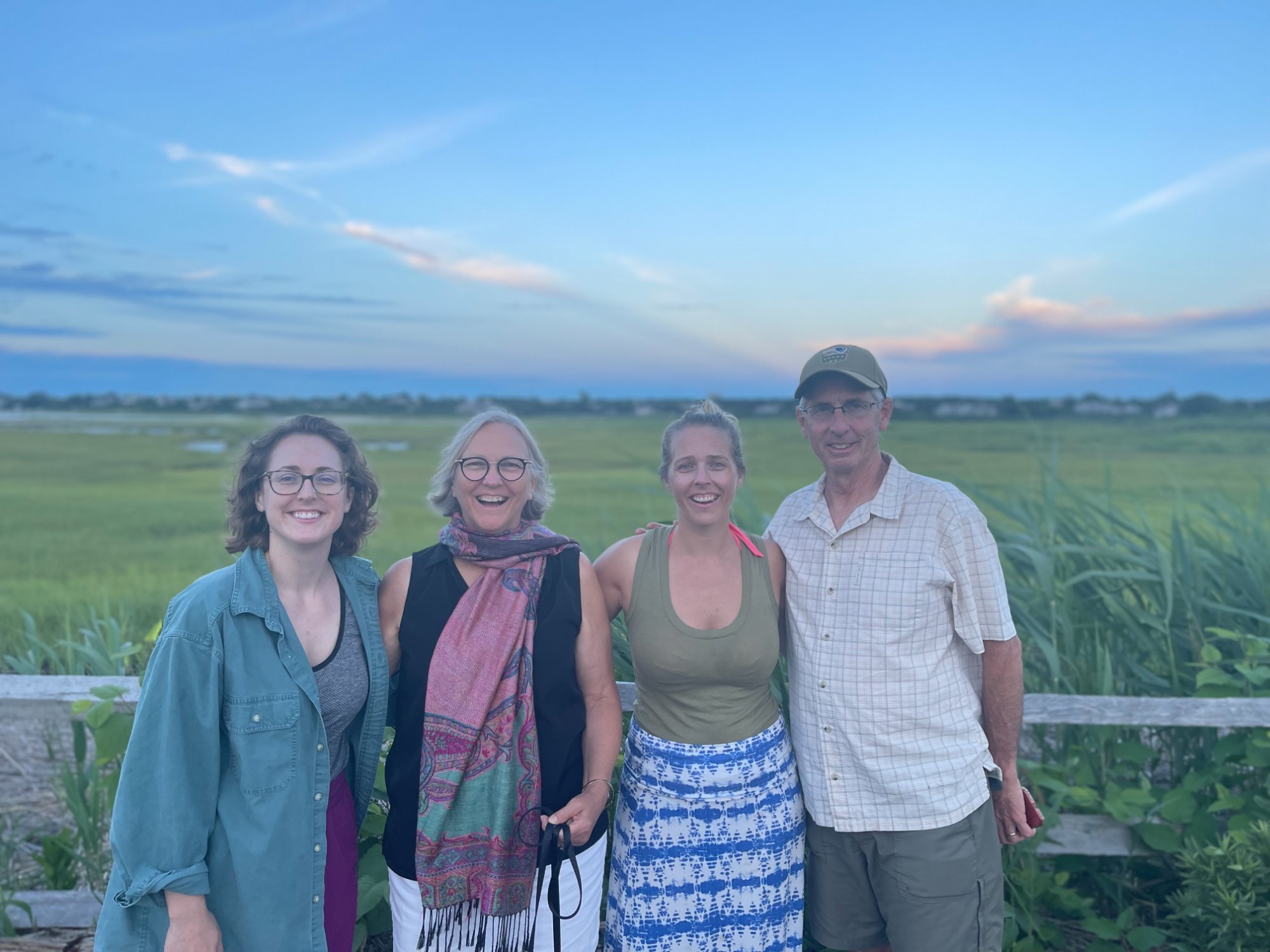 Chris Wile with family at the marshes